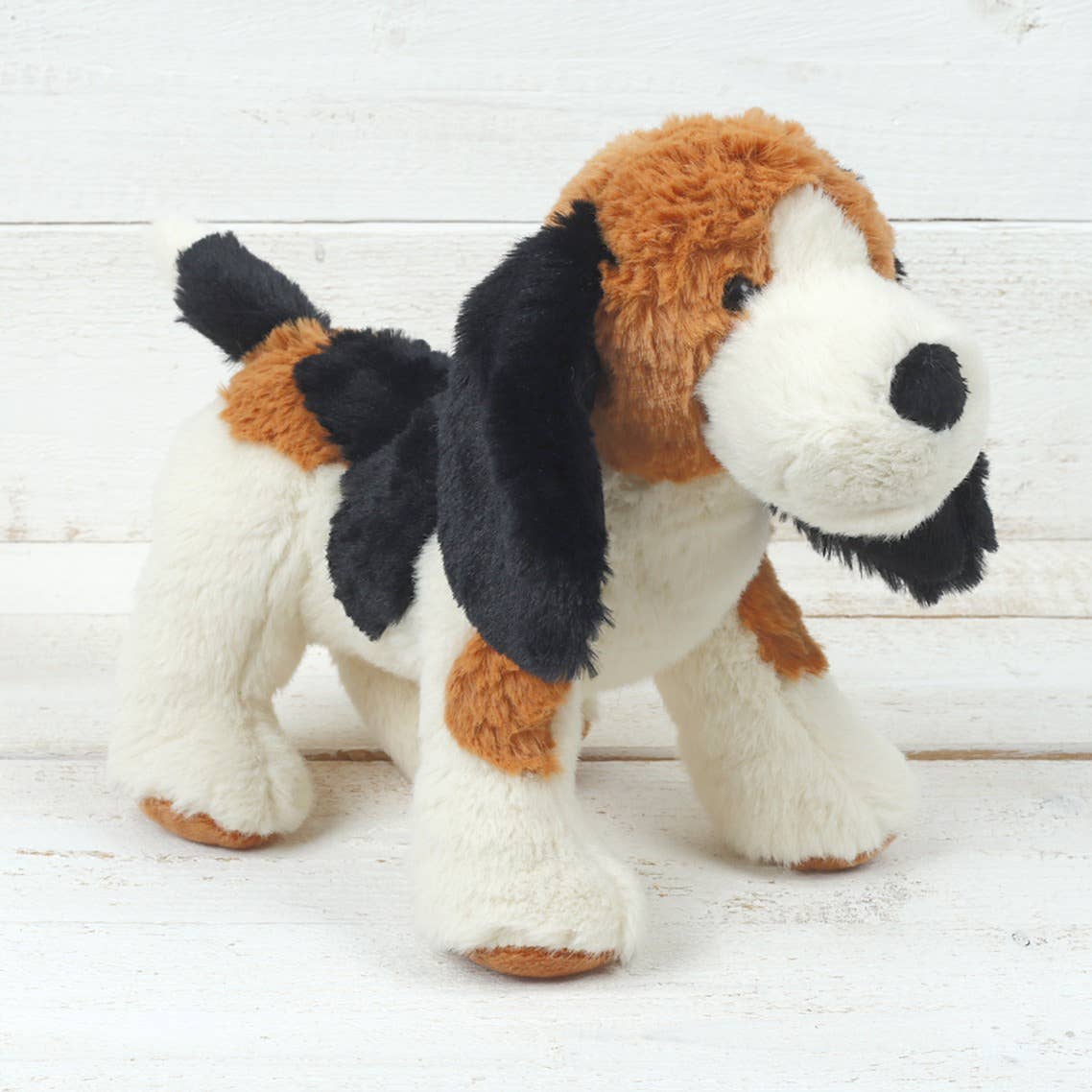Brown & Black Puppy Dog Plush – 20 cm