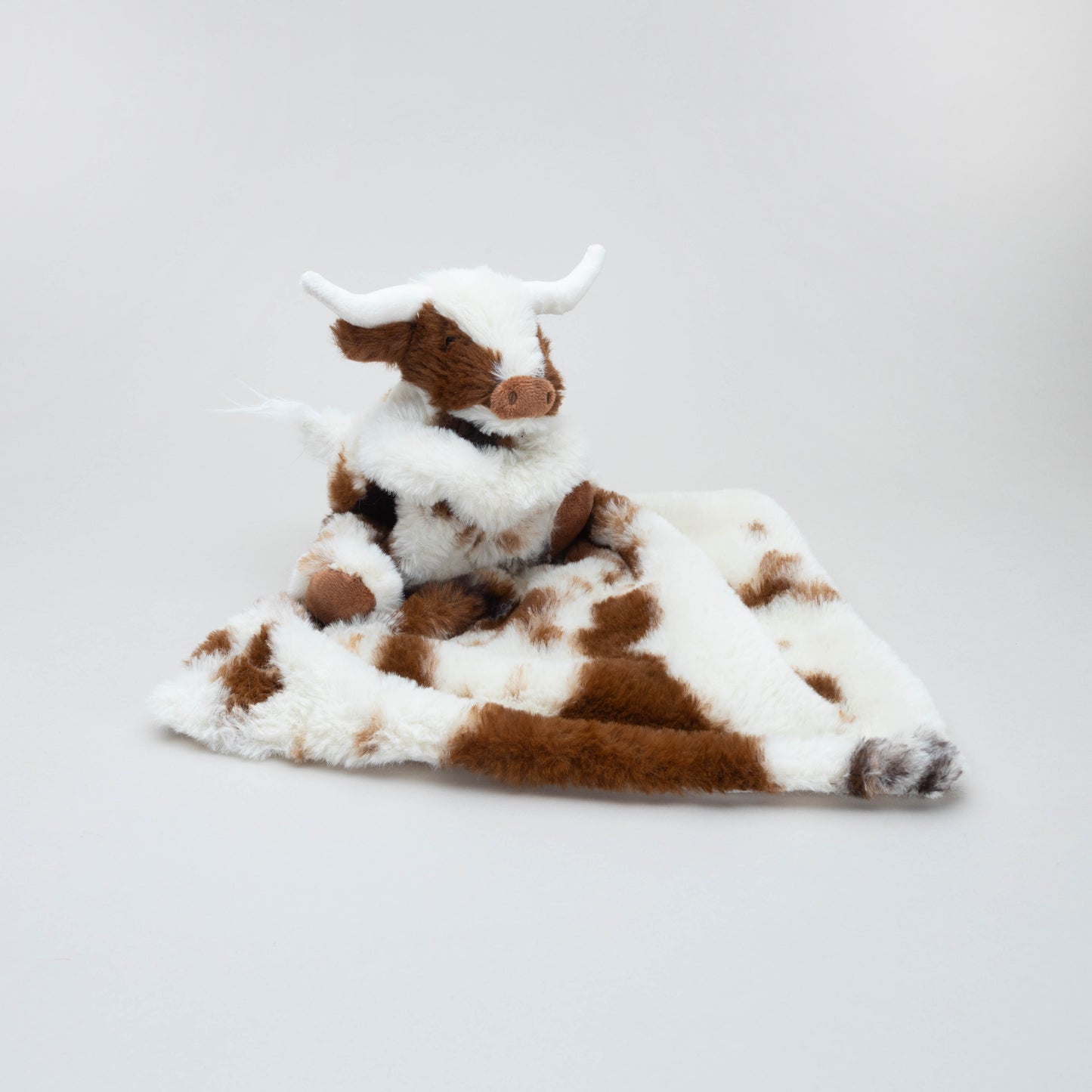 Texas Brown and Cream Longhorn Cow Toy Baby Soother