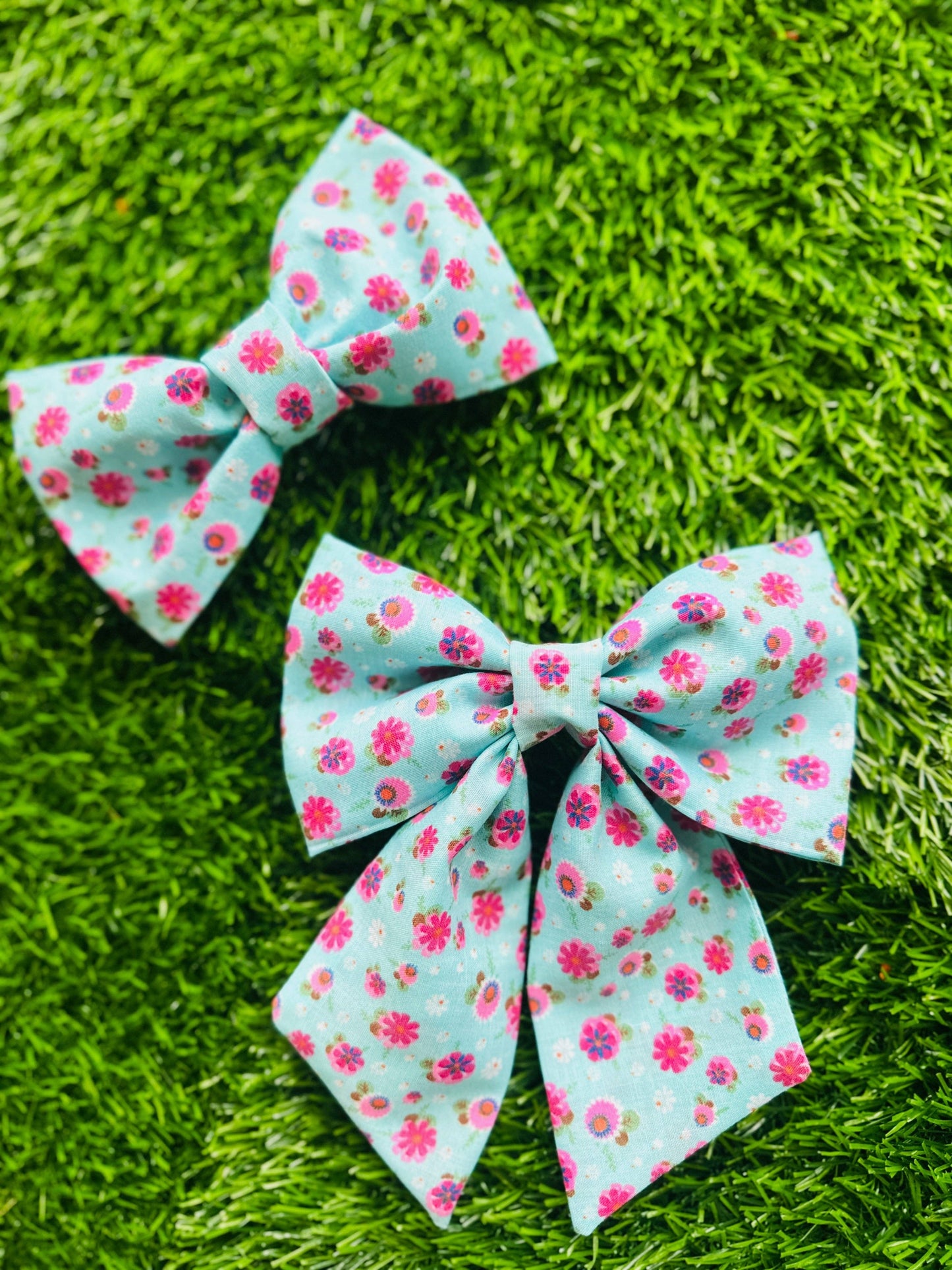 Cherry blossom sailor bow and bow for dogs, adjustable to any size collar: Bowtie (male)