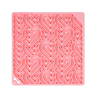 Specks and Pets - Heart Swirl Pet Lick Mat: Pink