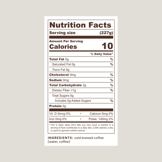 RTD Cold Brew, Single Origin Mexico 8oz, 12 pack