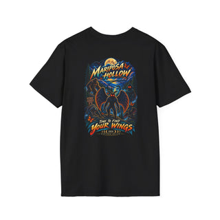 Mariposa Black Moth Tee — Minimal Graphic T-Shirt