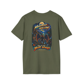 Mariposa Black Moth Tee — Minimal Graphic T-Shirt