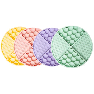 Specks and Pets - Specks Honeycomb Pastels Hybrid Pet Lick Mat: Yellow