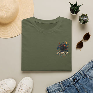 Mariposa Black Moth Tee — Minimal Graphic T-Shirt