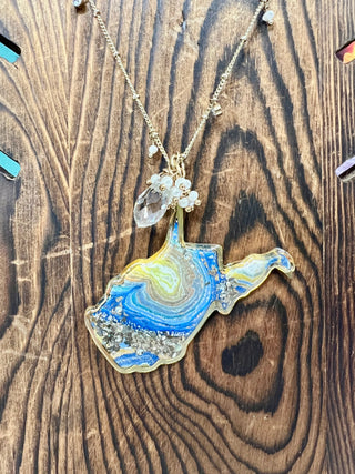 Country Roads Geode Necklace