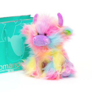 Rainbow Highland Cow Plush – 20 cm