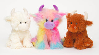 Rainbow Highland Cow Plush – 20 cm