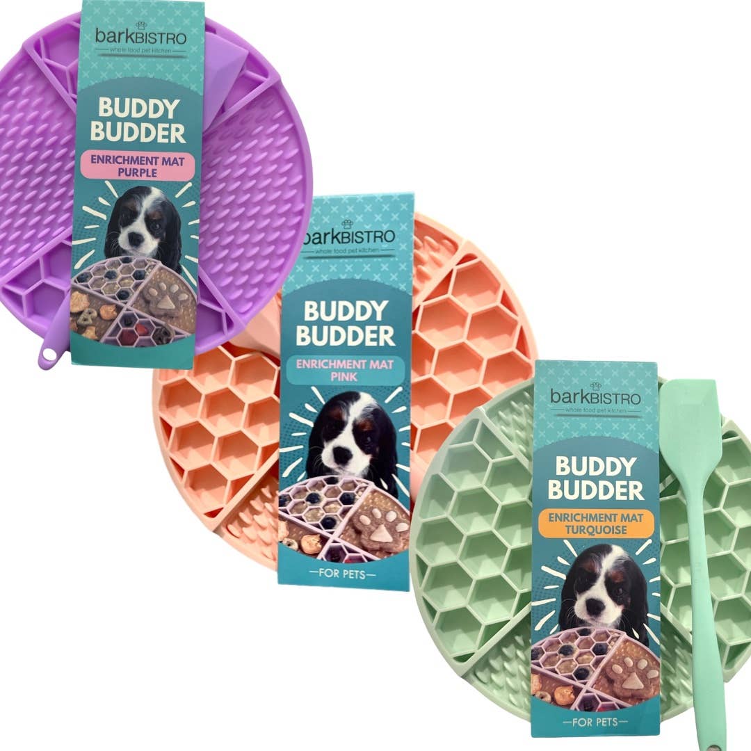 Turquoise  +  Pink Lickmats + Spatula (Purple OOS)