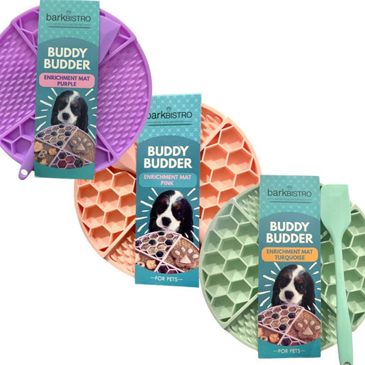 Turquoise  +  Pink Lickmats + Spatula (Purple OOS)