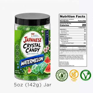 Silk Spin Sugars - Japanese Crystal Candy Jars – Watermelon Flavor