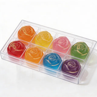 Silk Spin Sugars - Mixed Fruit - Japanese Crystal Candy (Kohakutou) Rose Box