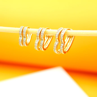 MIA Jewelry - 18K Gold Filled Heart Hoop Earrings: Small