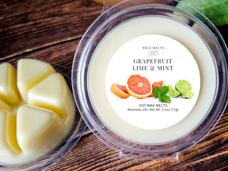Trio Melts - Grapefruit Lime & Mint Wax Melt