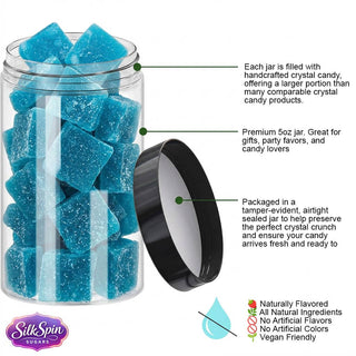 Silk Spin Sugars - Japanese Crystal Candy Jars – Blue Raspberry Flavor