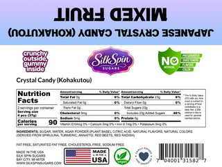 Silk Spin Sugars - Mixed Fruit - Japanese Crystal Candy (Kohakutou) Rose Box