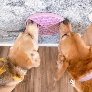 Specks and Pets - Specks Honeycomb Pastels Hybrid Pet Lick Mat: Yellow