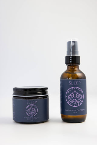 Manifest Wellness - Magnesium Sleep Set with Magnesium Infused Body Butter & Oil