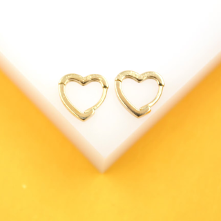 MIA Jewelry - 18K Gold Filled Heart Hoop Earrings: Small
