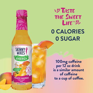Sugar Free Peach Mango Energy Syrup - 375ml