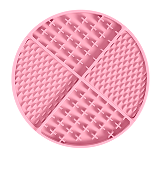 Specks and Pets - Criss Cross XO Pet Lick Mat Bowl: Pink