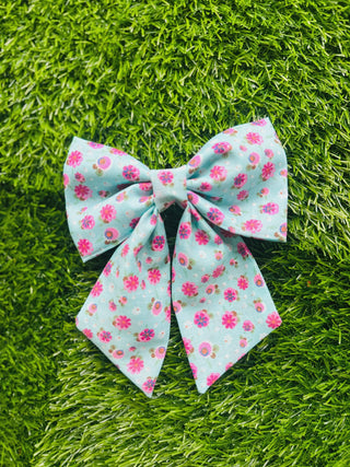 Cherry blossom sailor bow and bow for dogs, adjustable to any size collar: Sailor bow (female)