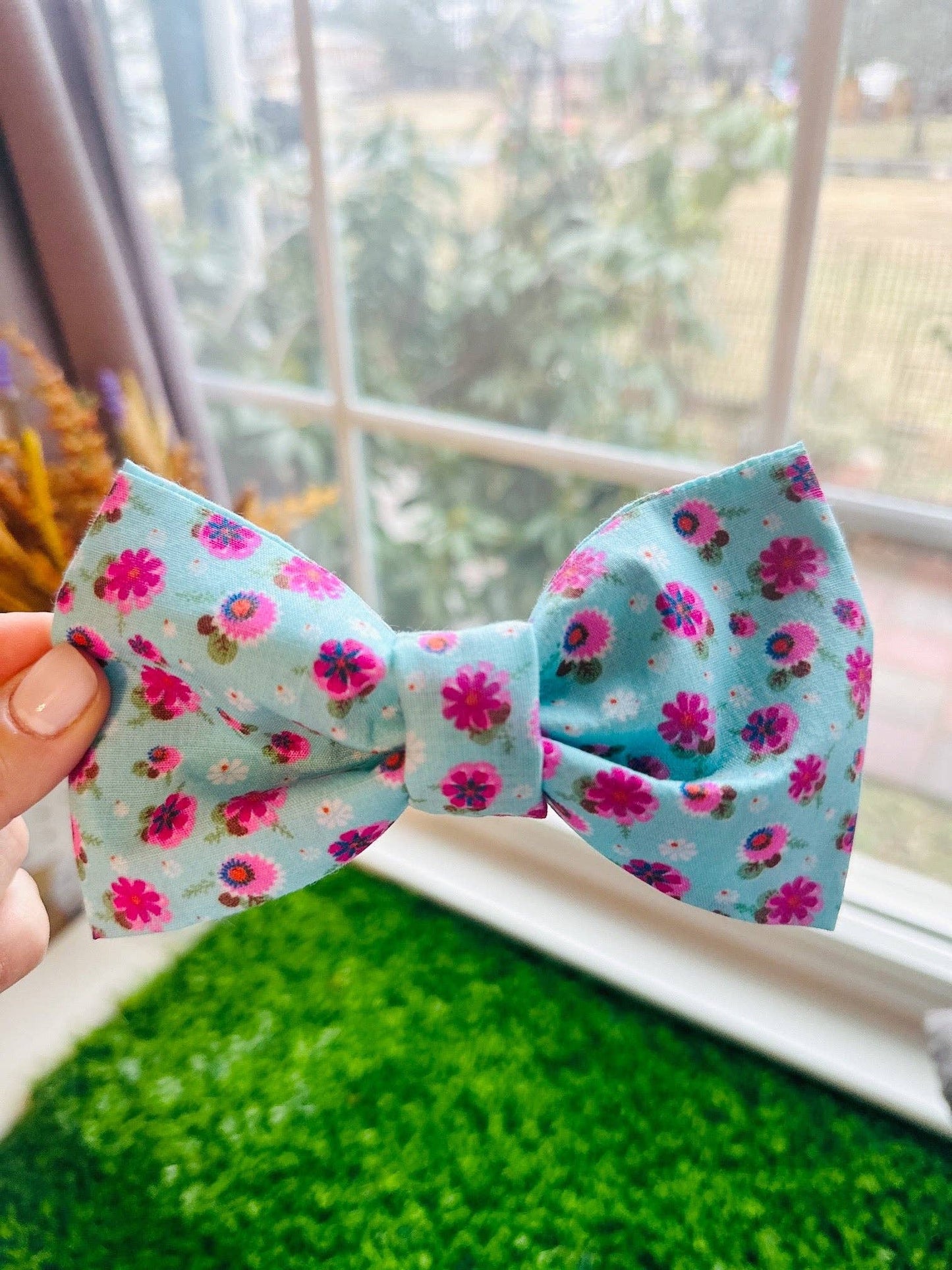 Cherry blossom sailor bow and bow for dogs, adjustable to any size collar: Sailor bow (female)