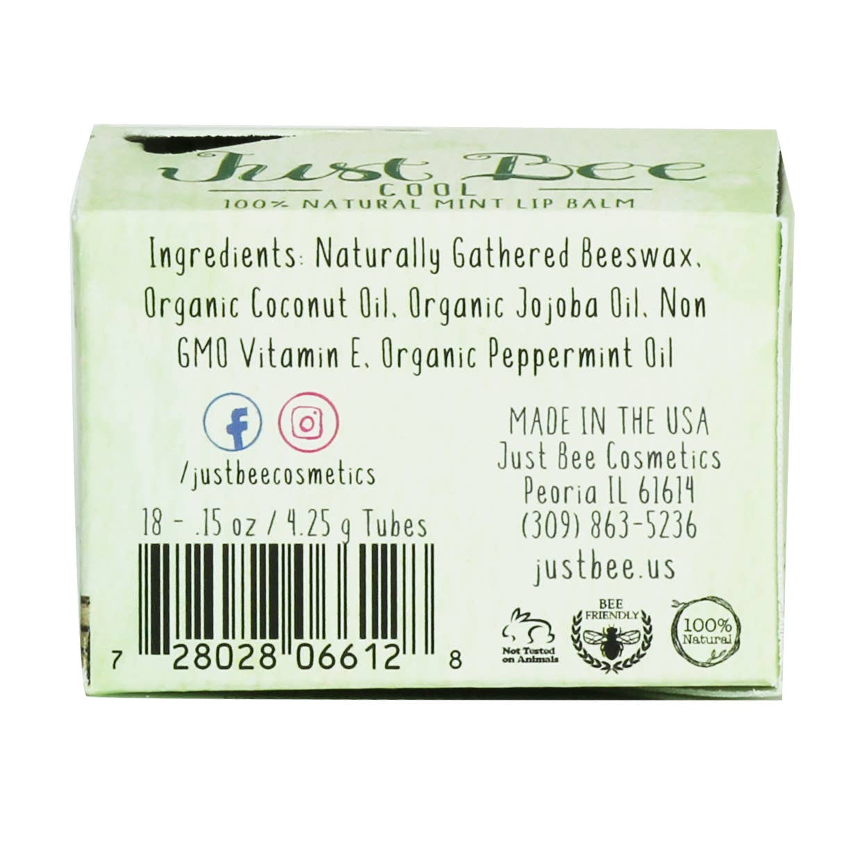 Just Bee Cool Lip Balm - Mint: Mint