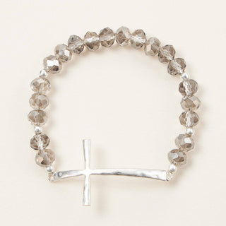 Frem - Glass Beaded Bracelet with Cross Charm: OP / ONE