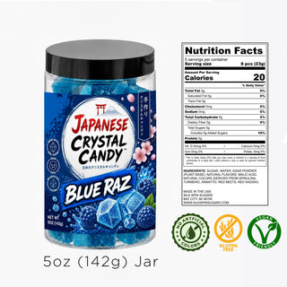 Silk Spin Sugars - Japanese Crystal Candy Jars – Blue Raspberry Flavor