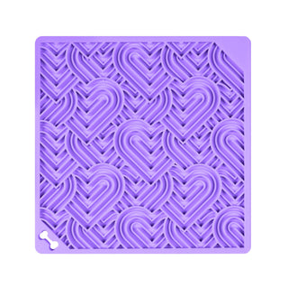 Specks and Pets - Heart Swirl Pet Lick Mat: Purple