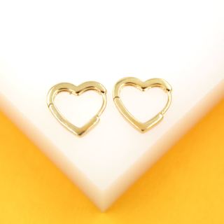 MIA Jewelry - 18K Gold Filled Heart Hoop Earrings: Medium