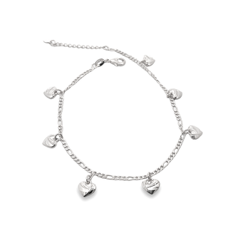 MIA Jewelry - 18K Gold Filled Heart Charm Anklets (E146): Gold