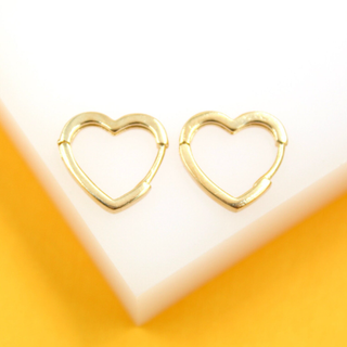 MIA Jewelry - 18K Gold Filled Heart Hoop Earrings: Medium